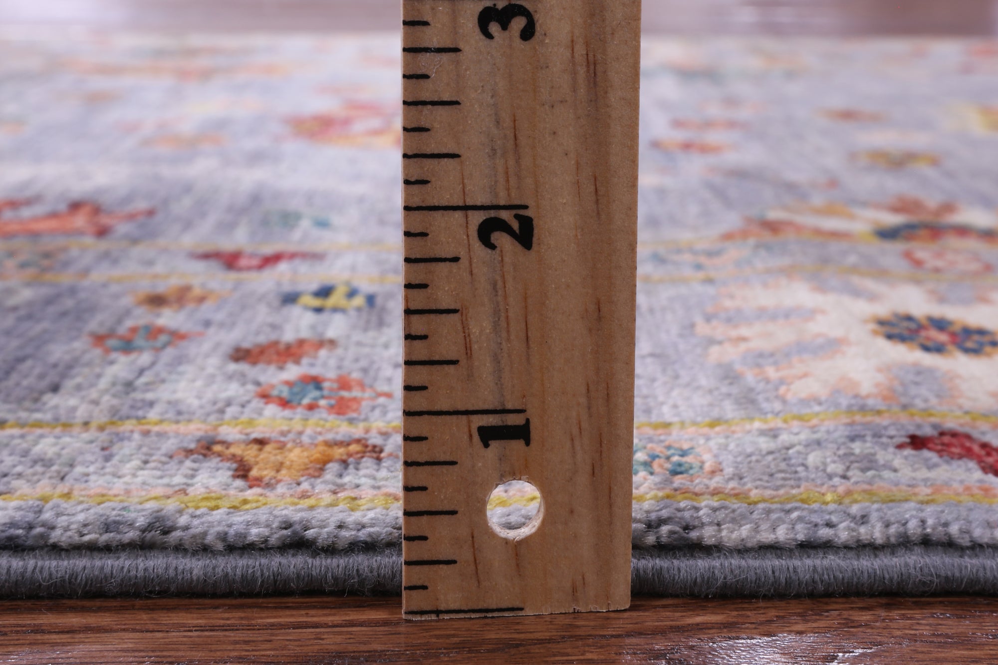 Grey Peshawar Hand Knotted Wool Runner Rug - 2' 8" X 9' 8" - Golden Nile