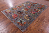 Turkmen Ersari Handmade Wool Rug - 6' 8" X 10' 0" - Golden Nile