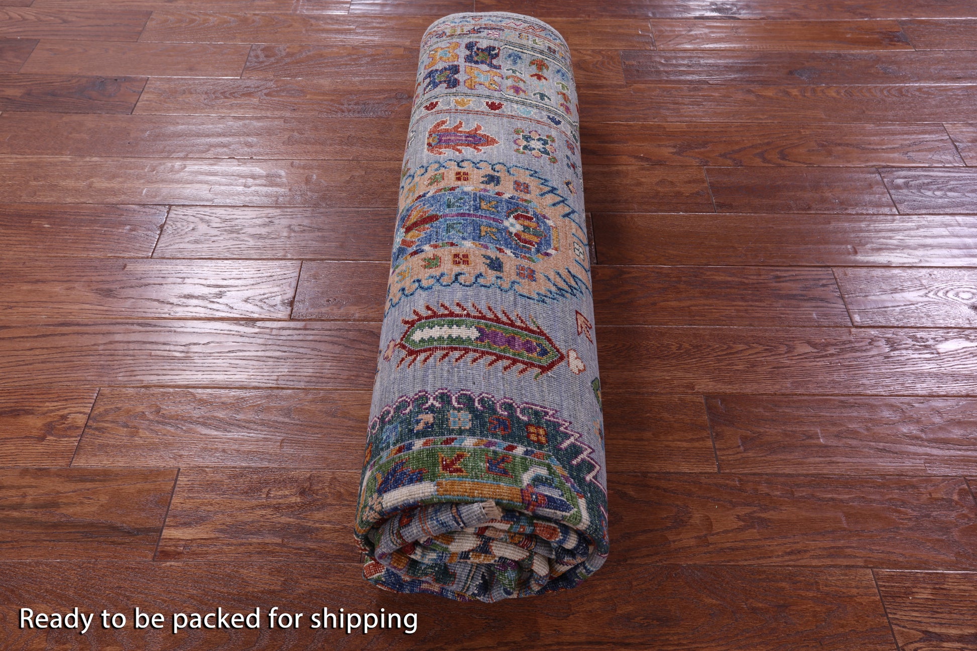Grey Turkmen Ersari Hand Knotted Wool Rug - 6' 5" X 10' 1" - Golden Nile
