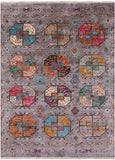 Turkmen Ersari Hand Knotted Wool Rug - 5' 1" X 6' 10" - Golden Nile