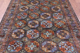 Grey Turkmen Ersari Hand Knotted Wool Rug - 5' 2" X 6' 7" - Golden Nile