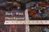 Grey Turkmen Ersari Hand Knotted Wool Rug - 5' 2" X 6' 7" - Golden Nile
