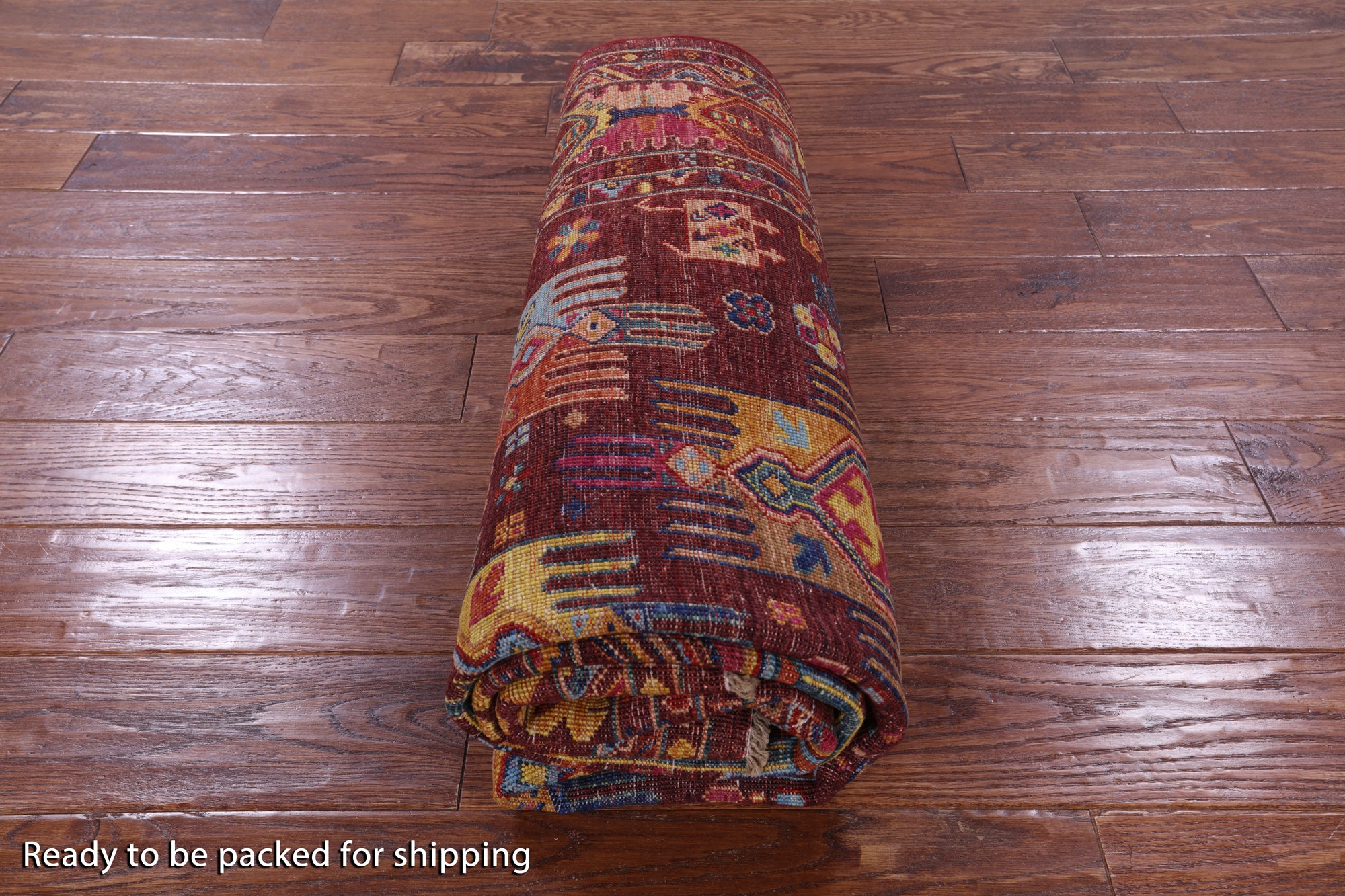 Persian Fine Serapi Hand Knotted Wool Rug - 5' 0" X 6' 10" - Golden Nile