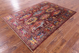 Persian Fine Serapi Hand Knotted Wool Rug - 5' 0" X 6' 10" - Golden Nile
