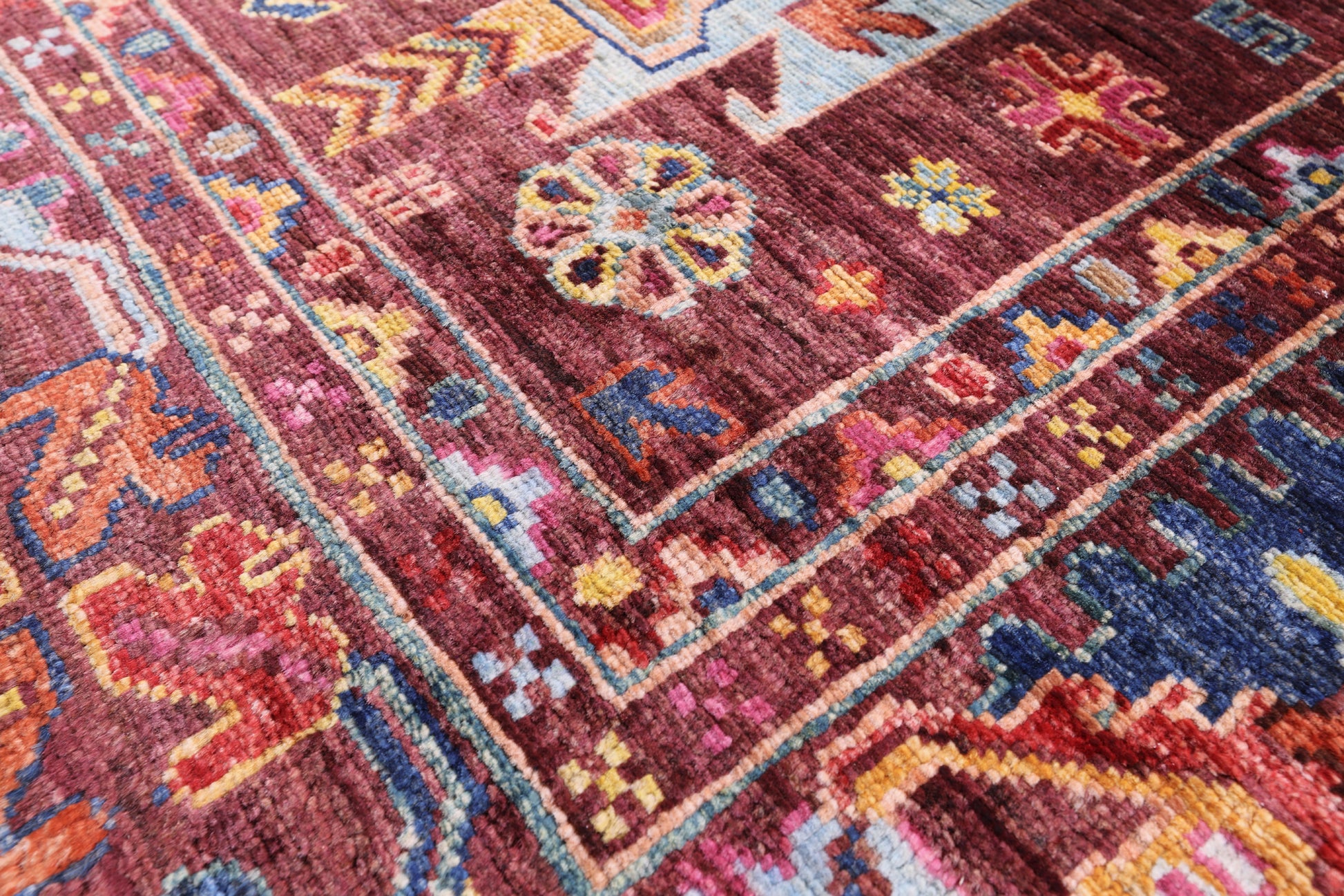 Persian Fine Serapi Hand Knotted Wool Rug - 5' 0" X 6' 10" - Golden Nile