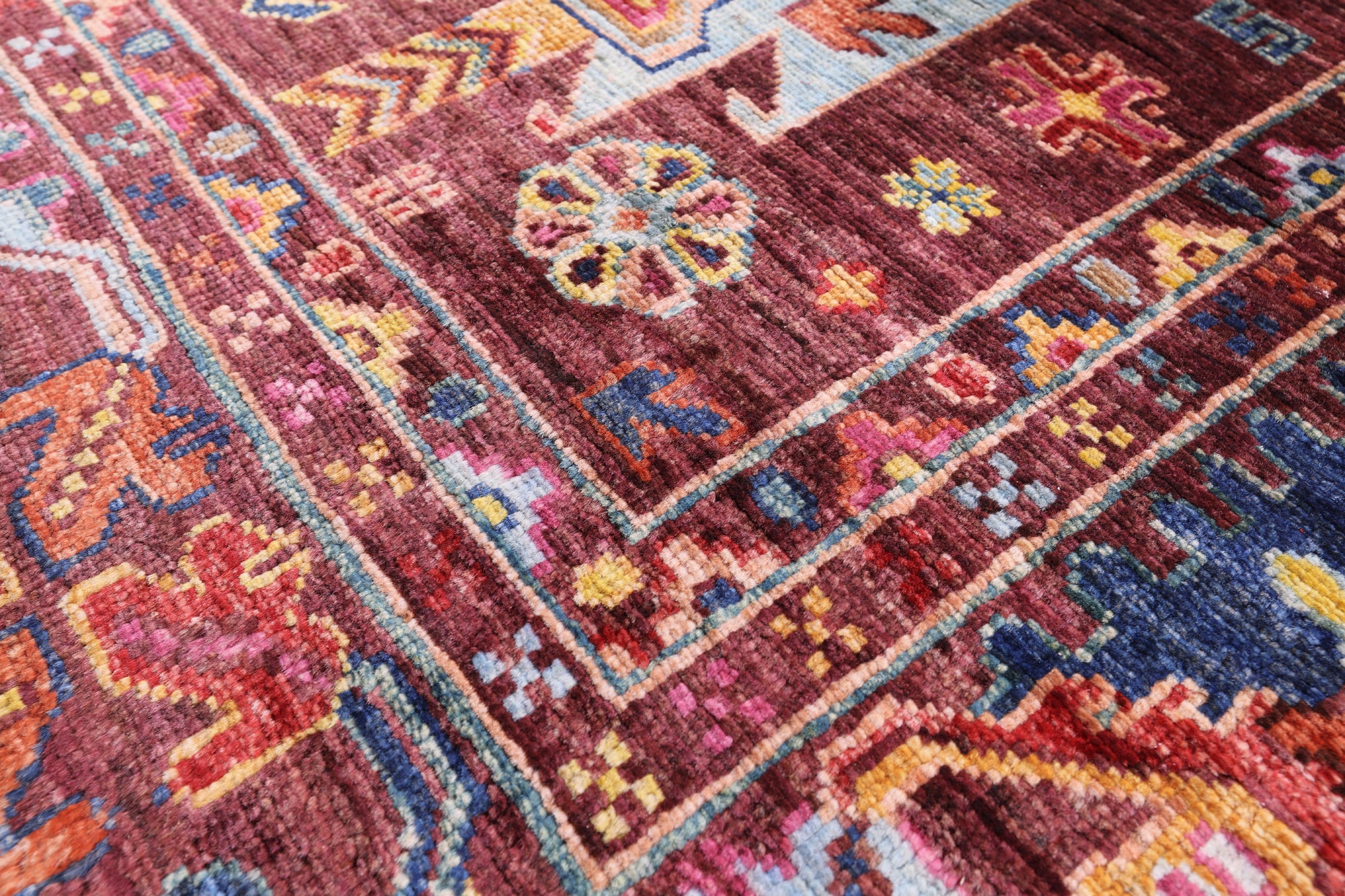 Persian Fine Serapi Hand Knotted Wool Rug - 5' 0" X 6' 10" - Golden Nile