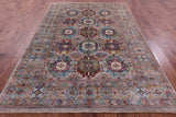 Turkmen Ersari Hand Knotted Wool Rug - 6' 8" X 9' 7" - Golden Nile