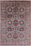 Turkmen Ersari Hand Knotted Wool Rug - 6' 8" X 9' 7" - Golden Nile