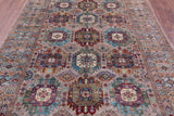 Turkmen Ersari Hand Knotted Wool Rug - 6' 8" X 9' 7" - Golden Nile