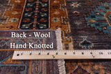 Grey Turkmen Ersari Hand Knotted Wool Rug - 5' 1" X 6' 11" - Golden Nile