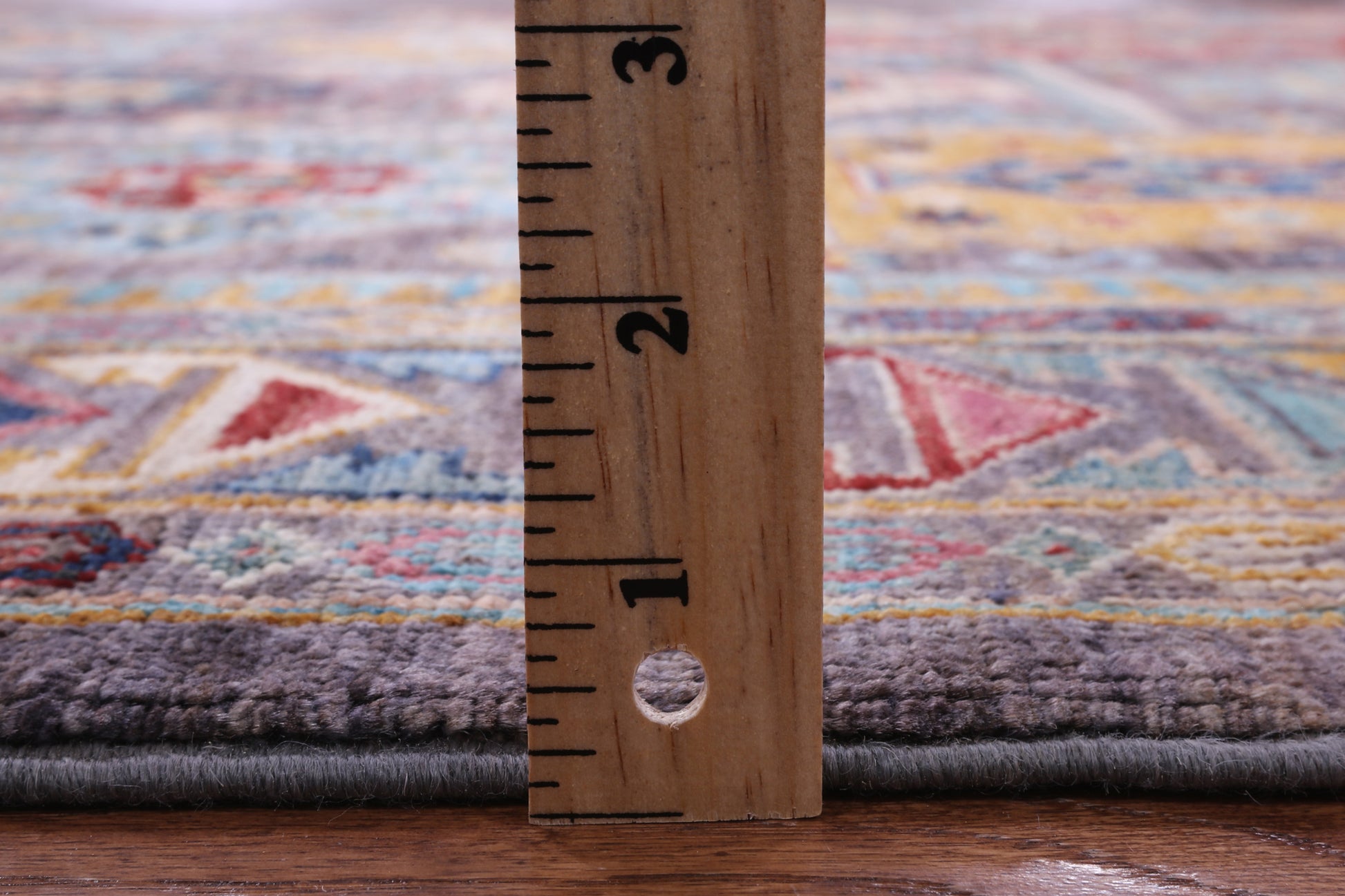Grey Turkmen Ersari Hand Knotted Wool Rug - 5' 1" X 6' 11" - Golden Nile