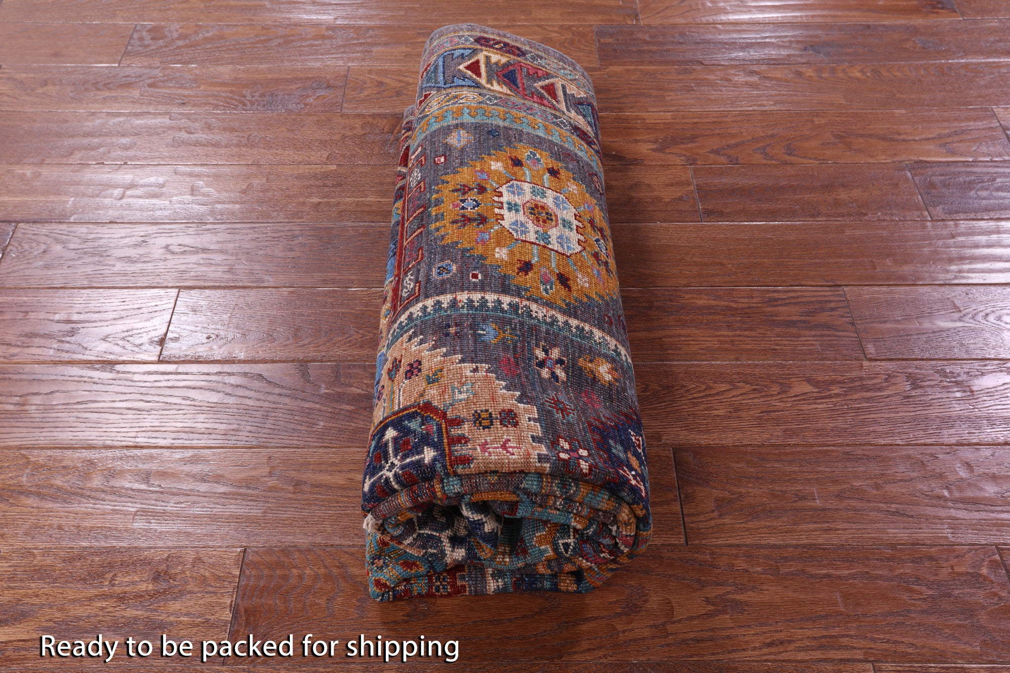 Grey Turkmen Ersari Hand Knotted Wool Rug - 5' 1" X 6' 11" - Golden Nile