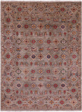 Tribal Persian Gabbeh Hand Knotted Wool Rug - 4' 10" X 6' 6" - Golden Nile