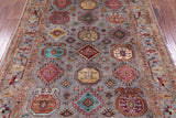 Turkmen Ersari Hand Knotted Wool Rug - 5' 0" X 6' 10" - Golden Nile