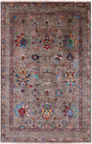Peshawar Hand Knotted Wool Rug - 4' 0" X 6' 4" - Golden Nile
