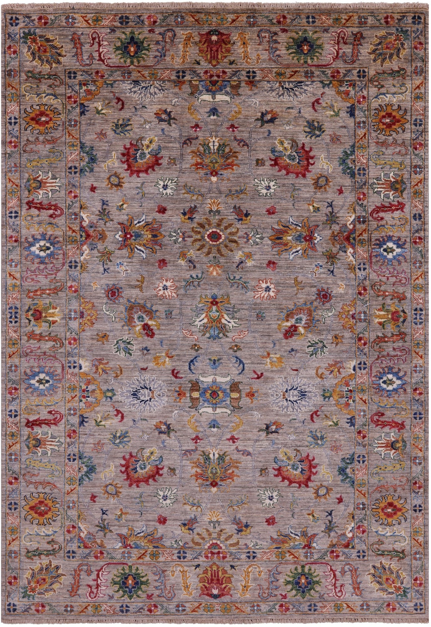 Peshawar Hand Knotted Wool Rug - 5' 5" X 7' 10" - Golden Nile