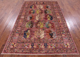 Pink Persian Hand Knotted Wool Rug - 5' 9" X 8' 5" - Golden Nile