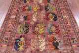 Pink Persian Hand Knotted Wool Rug - 5' 9" X 8' 5" - Golden Nile