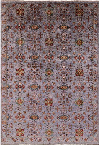 Peshawar Hand Knotted Wool Rug - 5' 7" X 7' 11" - Golden Nile