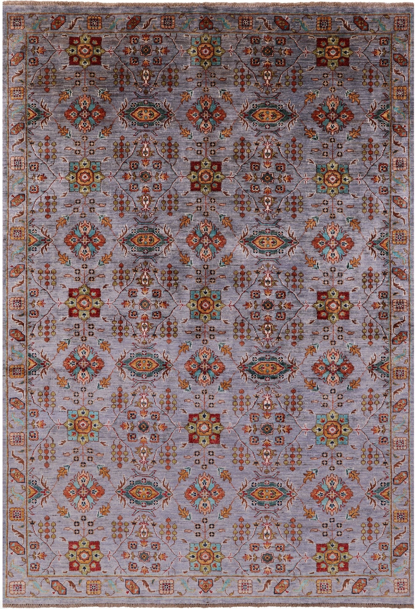 Peshawar Hand Knotted Wool Rug - 5' 7" X 7' 11" - Golden Nile