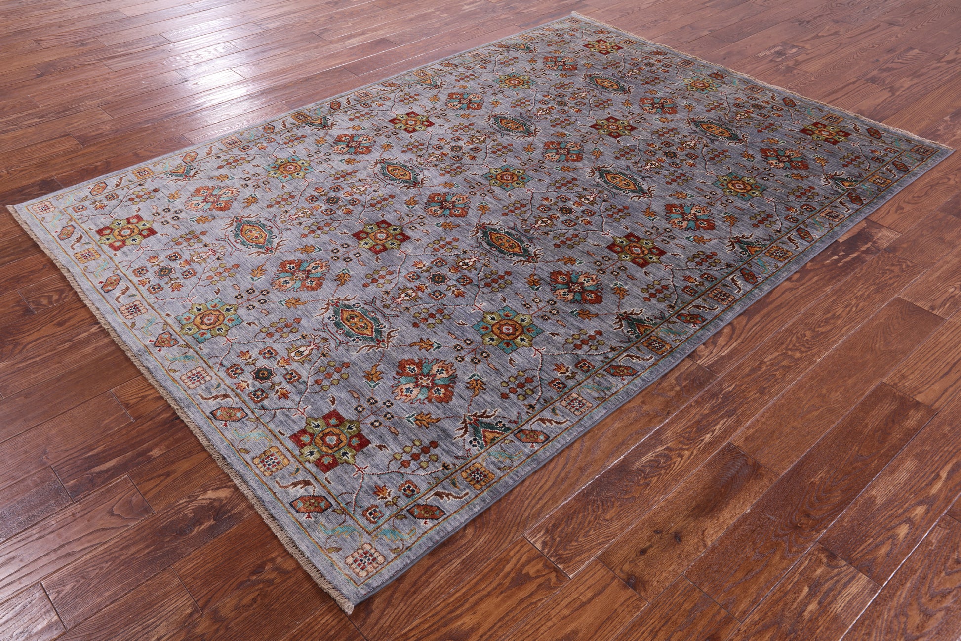 Peshawar Hand Knotted Wool Rug - 5' 7" X 7' 11" - Golden Nile