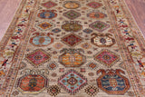 Turkmen Ersari Hand Knotted Wool Rug - 5' 8" X 7' 7" - Golden Nile