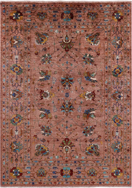 Peshawar Handmade Wool Rug - 5' 8" X 7' 11" - Golden Nile