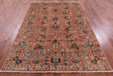 Peshawar Handmade Wool Rug - 5' 8" X 7' 11" - Golden Nile
