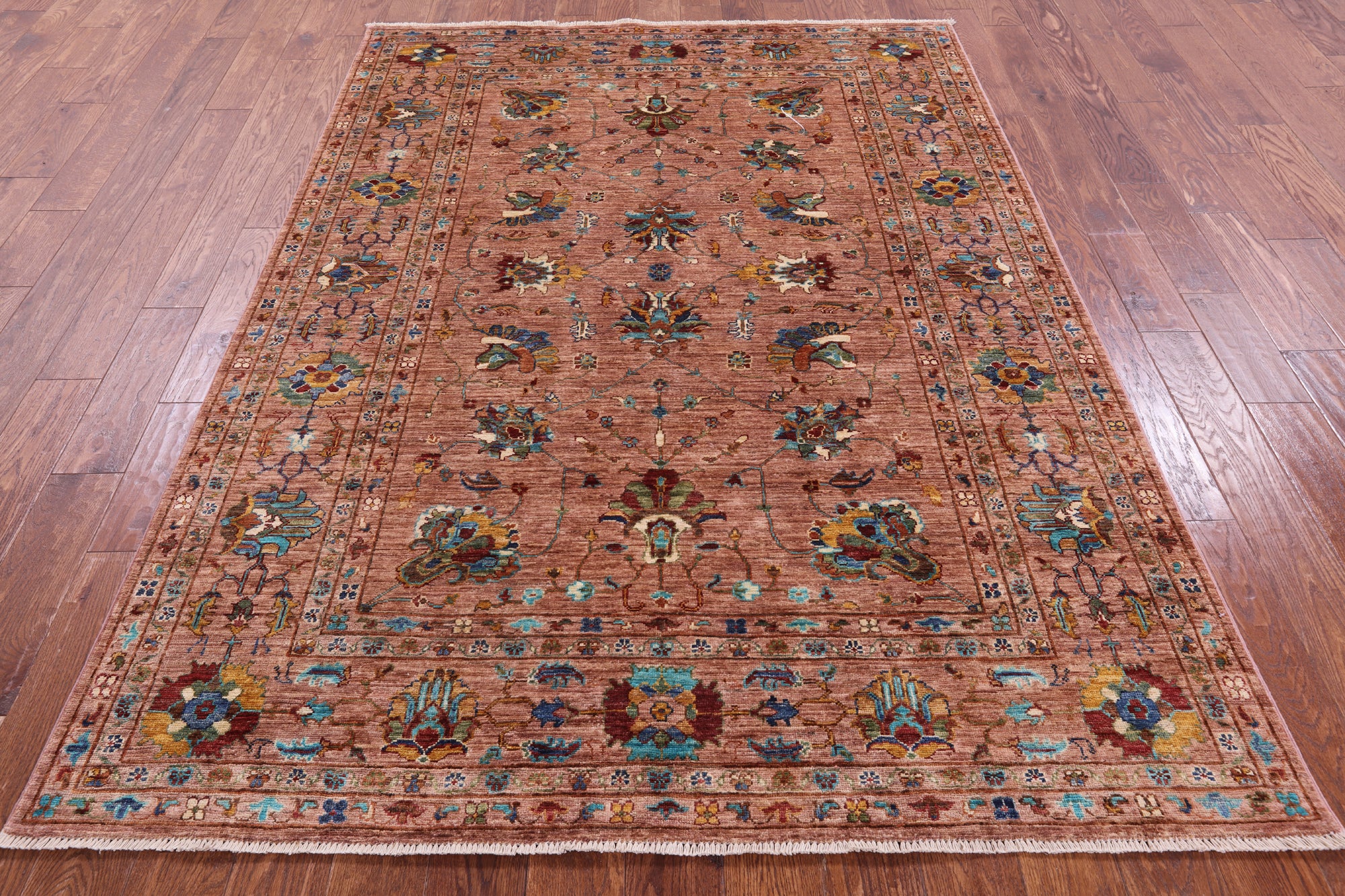 Peshawar Handmade Wool Rug - 5' 8" X 7' 11" - Golden Nile