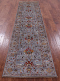 Grey Peshawar Hand Knotted Wool Runner Rug - 2' 8" X 9' 11" - Golden Nile