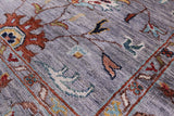 Grey Peshawar Hand Knotted Wool Runner Rug - 2' 8" X 9' 11" - Golden Nile
