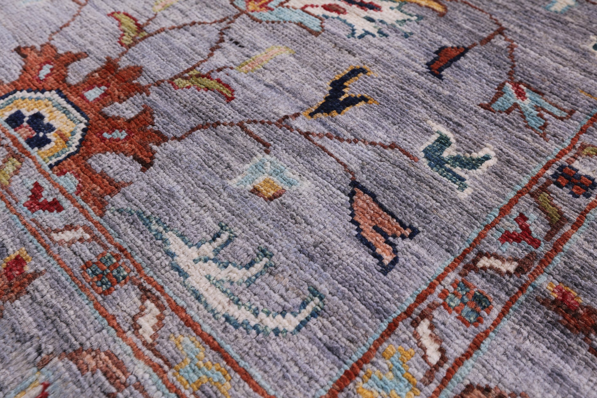 Grey Peshawar Hand Knotted Wool Runner Rug - 2' 8" X 9' 11" - Golden Nile