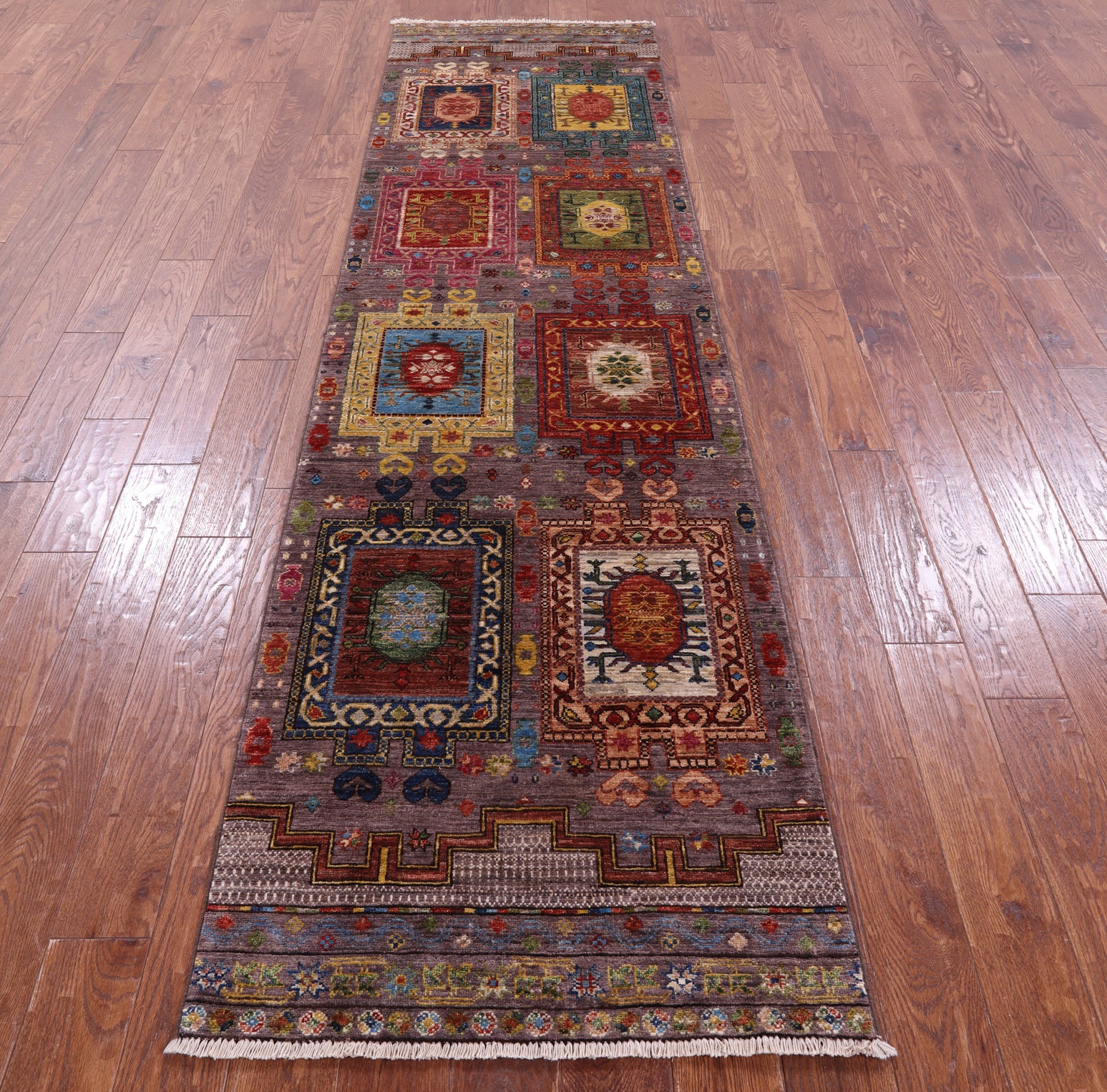 Tribal Persian Hand Knotted Wool Runner Rug - 2' 8" X 10' 3" - Golden Nile