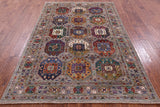 Turkmen Ersari Hand Knotted Wool Rug - 5' 7" X 8' 2" - Golden Nile