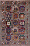 Turkmen Ersari Hand Knotted Wool Rug - 5' 7" X 8' 2" - Golden Nile