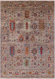 Turkmen Ersari Hand Knotted Wool Rug - 5' 7" X 7' 11" - Golden Nile