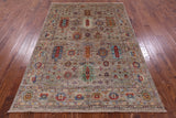 Turkmen Ersari Hand Knotted Wool Rug - 5' 7" X 7' 11" - Golden Nile
