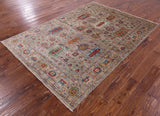 Turkmen Ersari Hand Knotted Wool Rug - 5' 7" X 7' 11" - Golden Nile