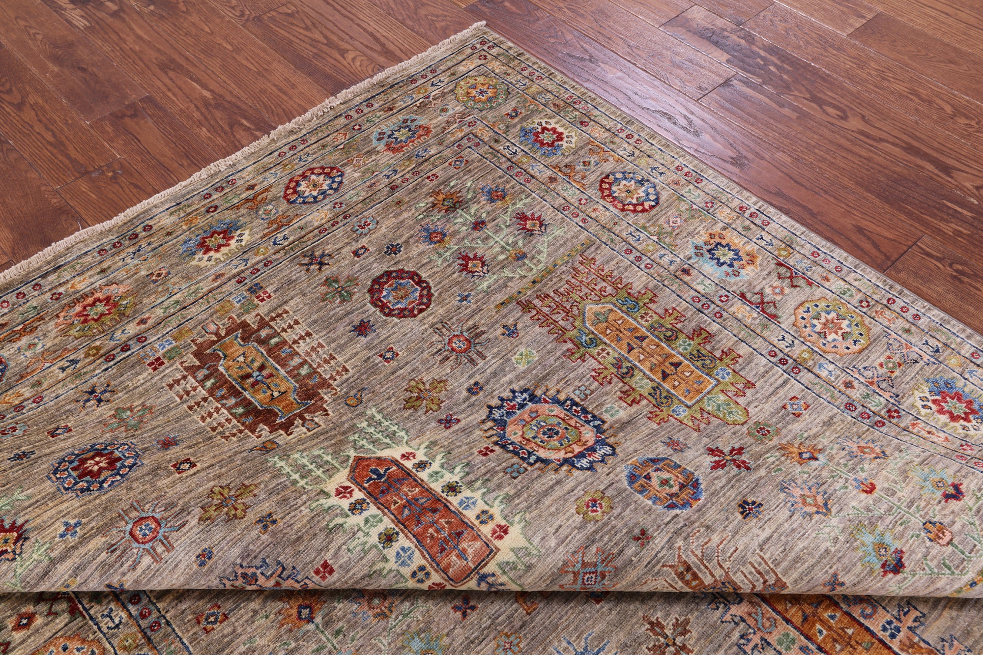 Turkmen Ersari Hand Knotted Wool Rug - 5' 7" X 7' 11" - Golden Nile