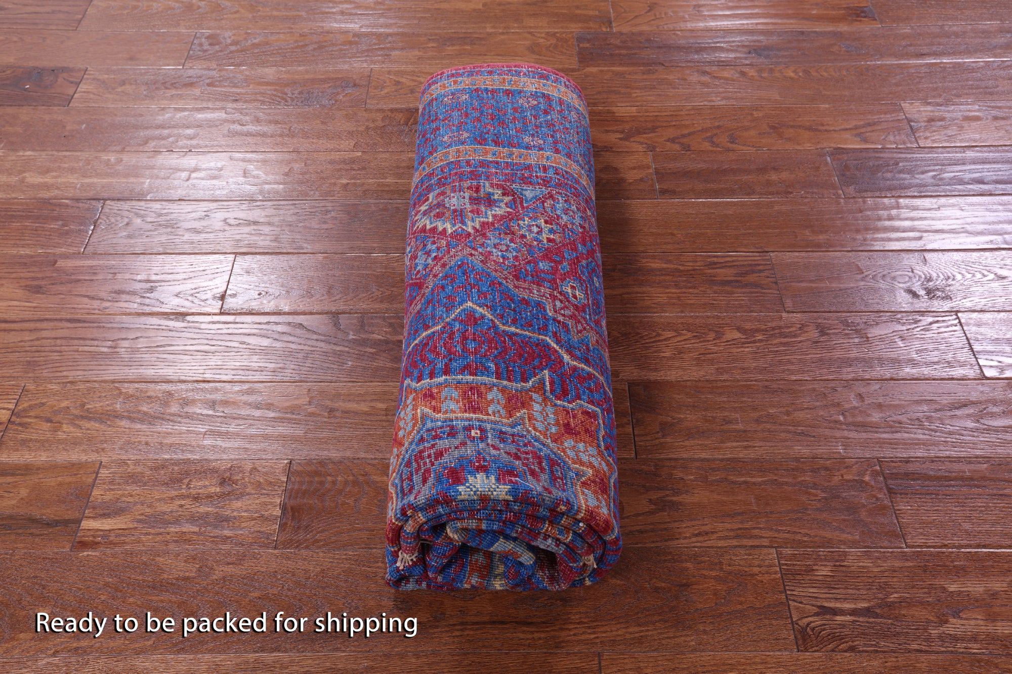 Geometric Persian Mamluk Hand Knotted Wool Rug - 5' 7" X 7' 10" - Golden Nile