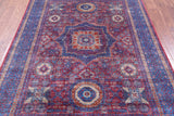 Geometric Persian Mamluk Hand Knotted Wool Rug - 5' 7" X 7' 10" - Golden Nile
