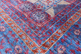 Geometric Persian Mamluk Hand Knotted Wool Rug - 5' 7" X 7' 10" - Golden Nile