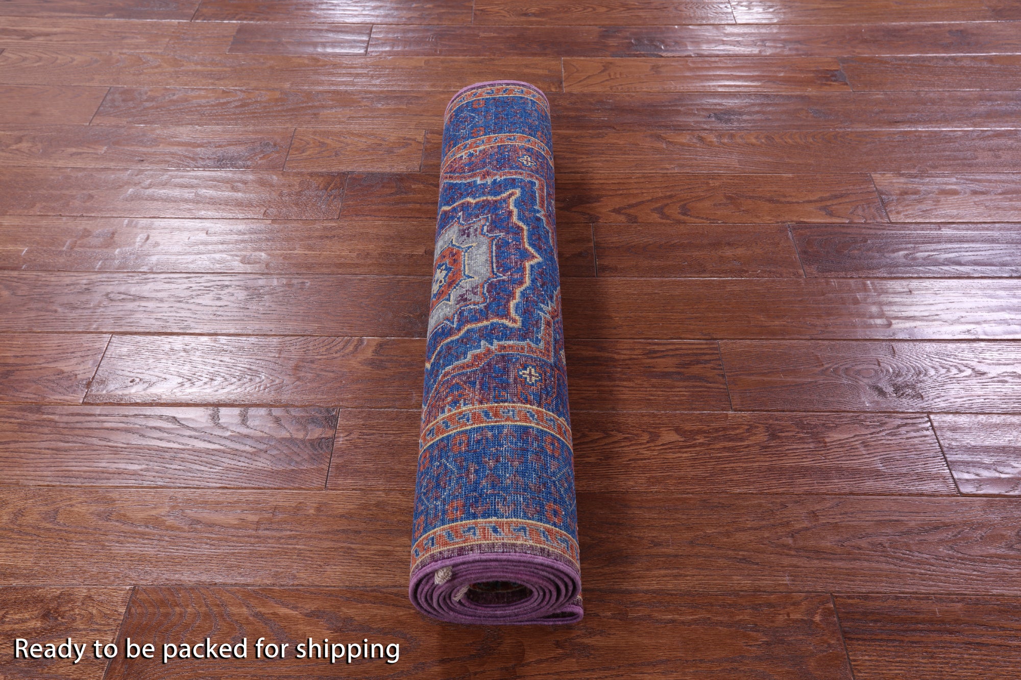 Purple Geometric Persian Mamluk Hand Knotted Wool Runner Rug - 2' 10" X 9' 8" - Golden Nile
