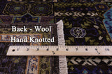 Brown Geometric Persian Mamluk Hand Knotted Wool Rug - 5' 6" X 7' 9" - Golden Nile