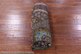 Brown Geometric Persian Mamluk Hand Knotted Wool Rug - 5' 6" X 7' 9" - Golden Nile