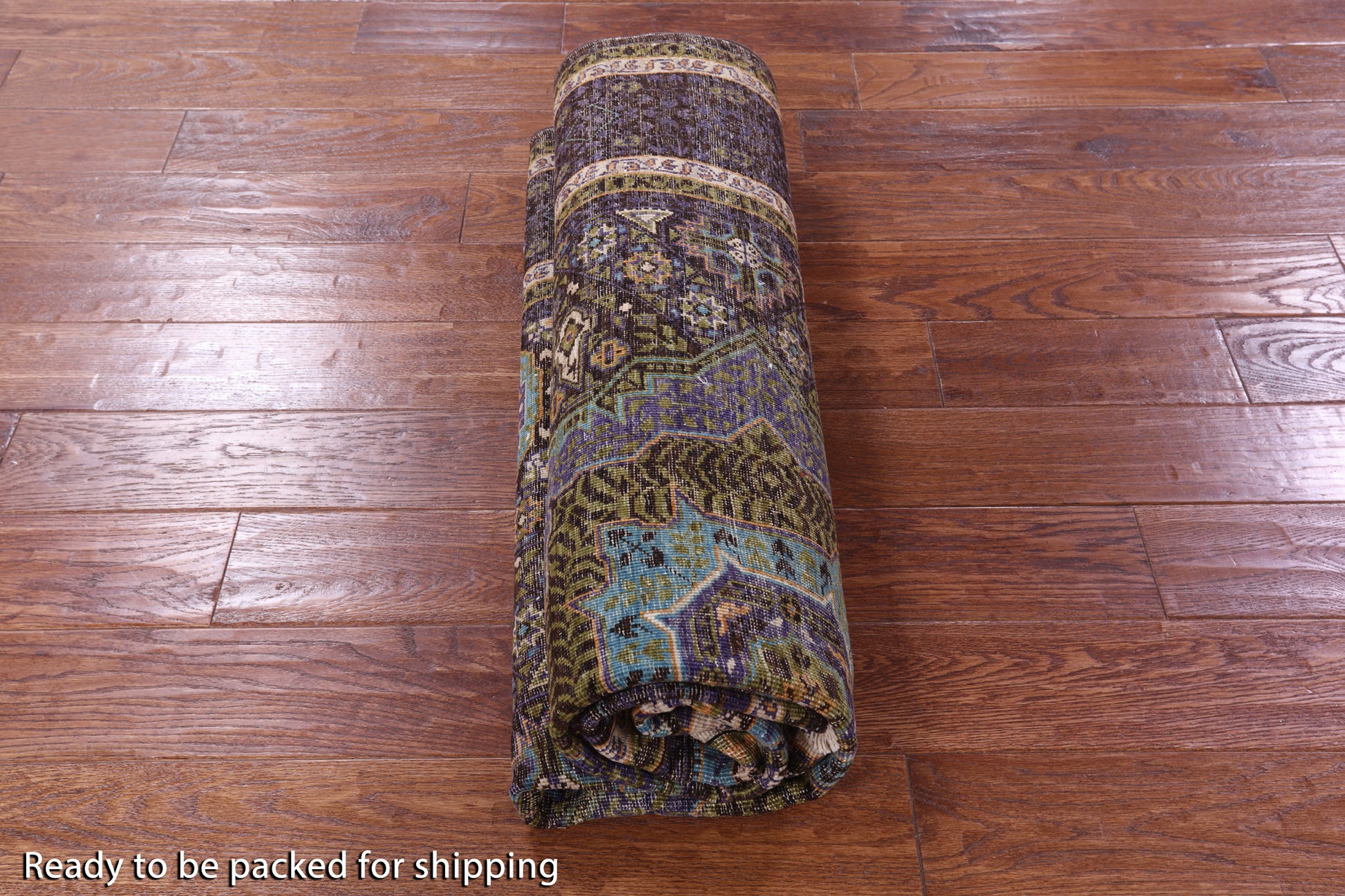 Brown Geometric Persian Mamluk Hand Knotted Wool Rug - 5' 6" X 7' 9" - Golden Nile