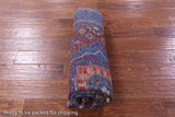 Red Geometric Persian Mamluk Hand Knotted Wool Rug - 5' 0" X 6' 2" - Golden Nile