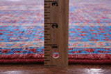 Red Geometric Persian Mamluk Hand Knotted Wool Rug - 5' 8" X 8' 1" - Golden Nile