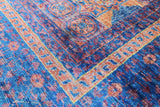 Purple Geometric Persian Mamluk Hand Knotted Wool Rug - 5' 9" X 7' 11" - Golden Nile