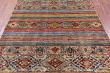 Khorjin Persian Gabbeh Hand Knotted Wool Rug - 5' 7" X 7' 5" - Golden Nile